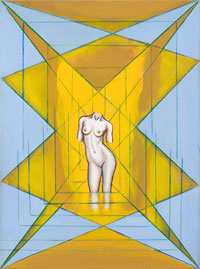 White Torso #1, 2013, acrylic on canvas, 24" x 18"