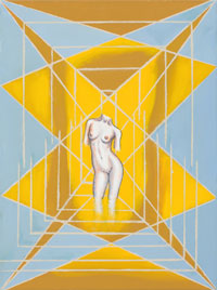 White Torso #2, 2013, acrylic on canvas, 24" x 18"